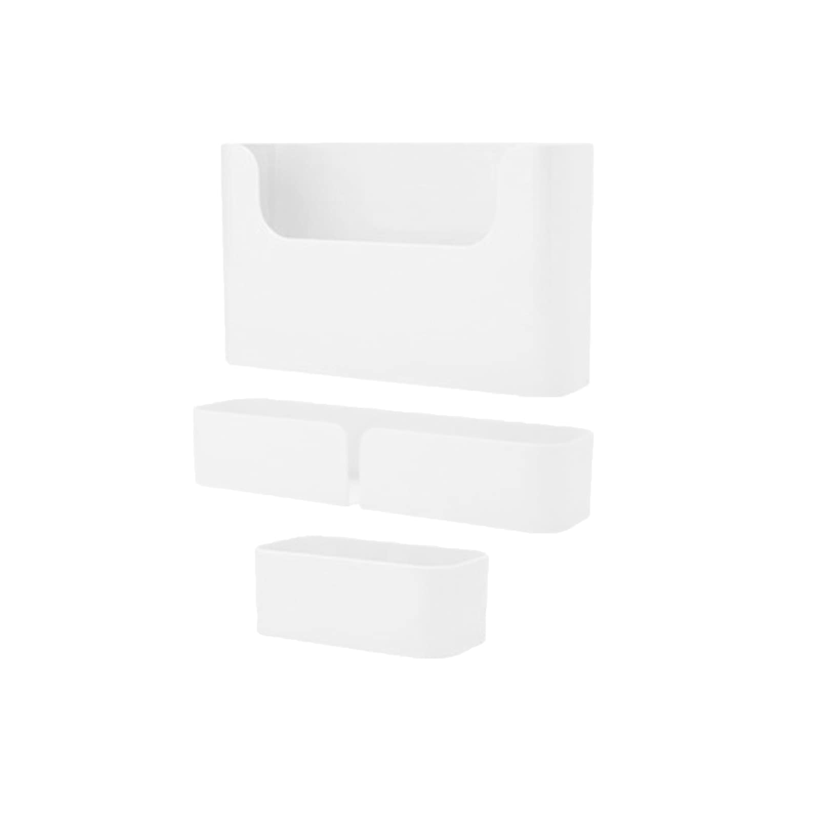 Wall Mounted Bedside Organizer - Floating Shelf Storage Rack for Bedroom, Bathroom & Office | Stick-On Wall Caddy for Cosmetics, Books, Phones & Essentials (3 Sizes S/M/L) | Perfect for Small Spaces, Dorms & Clutter-Free Organization