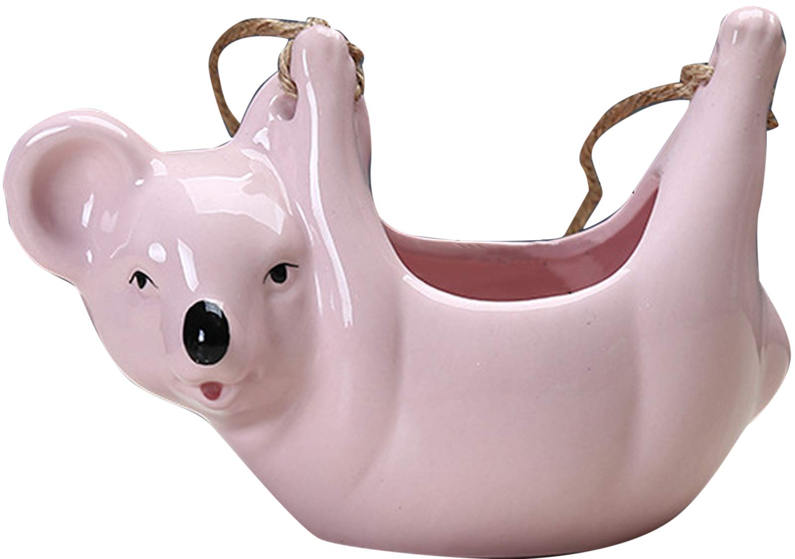 ChezMax Dinosaur-Shaped Ceramic Succulent Planter - Pink Cactus Flower Pot for Indoor Plants, Home Garden Decor, Office Desk & Gift Idea