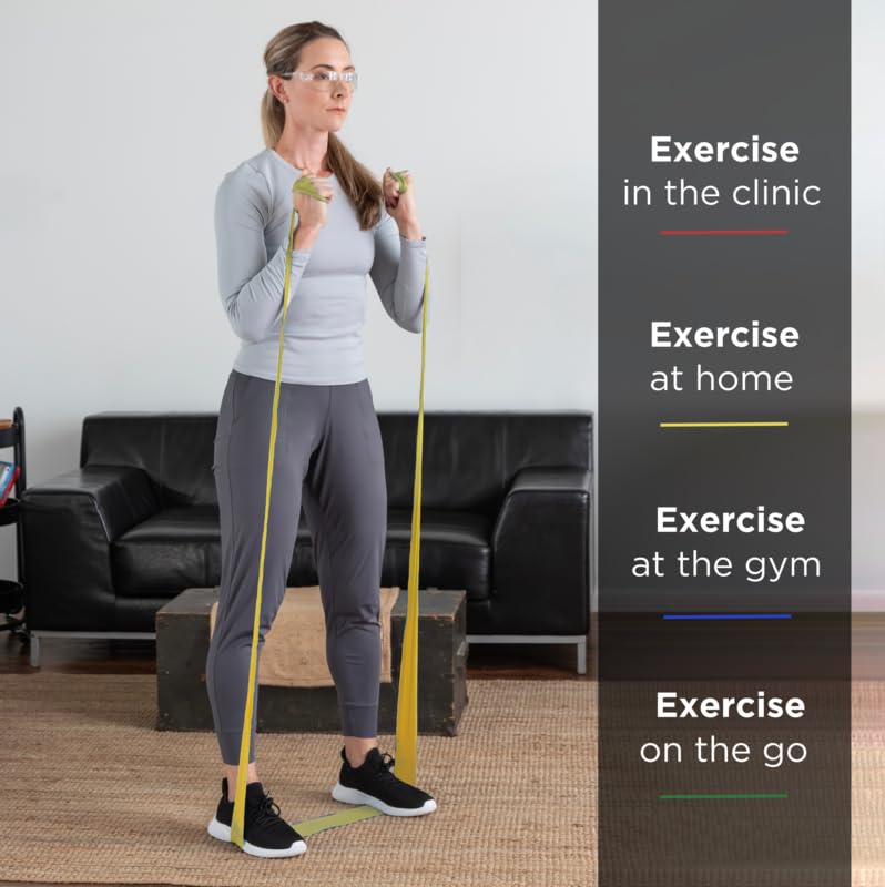 THERABAND Resistance Bands - 6 Yard Roll Professional Latex Elastic Exercise Bands for Strength Training, Physical Therapy, Pilates, Home Workouts & Rehab (Gold, Max Resistance Level 8) - Perfect for Upper Body, Lower Body & Core Exercises