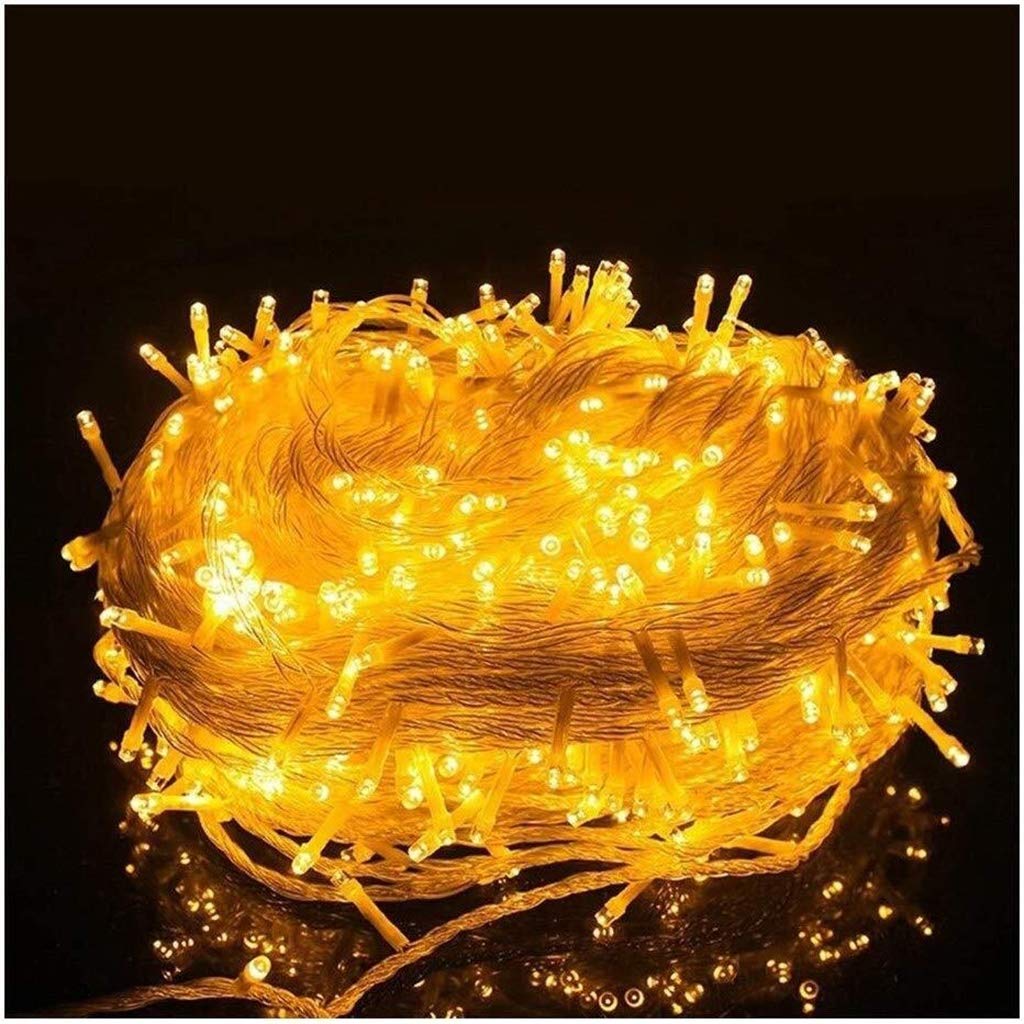 ZBM LED String Lights - 50m 400 LEDs Waterproof Fairy Lights with 8 Modes for Indoor & Outdoor Christmas Decorations, Parties, Weddings, and Garden Lighting (Yellow)