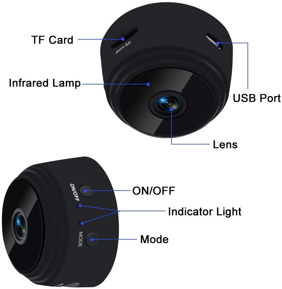 TECHNOVIEW Full HD 1080p Wi-Fi Wireless Security Camera with Night Vision, Motion Detection & Audio - IP Camera for Home, Office & Outdoor Surveillance (Indoor/Outdoor Use)