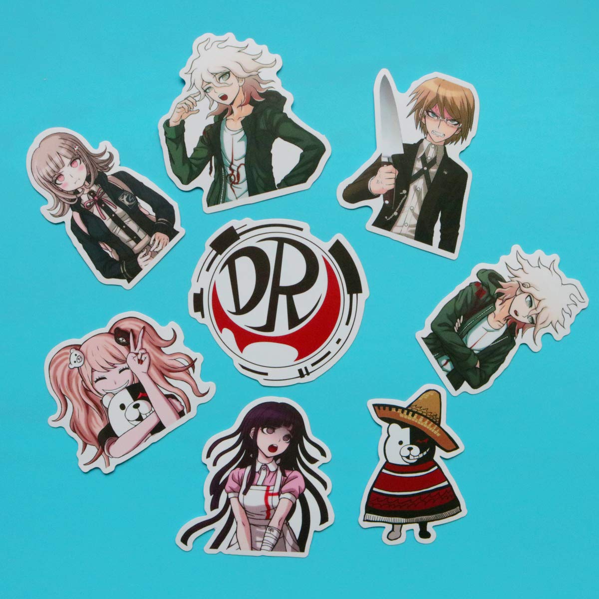 Danganronpa: Trigger Happy Havoc Anime Stickers - Waterproof Vinyl Decals for Laptop, Water Bottle, Travel Case, Car, Skateboard, Motorcycle, Bicycle, Luggage & Guitar - Perfect for Anime Fans, Gamers & Collectors