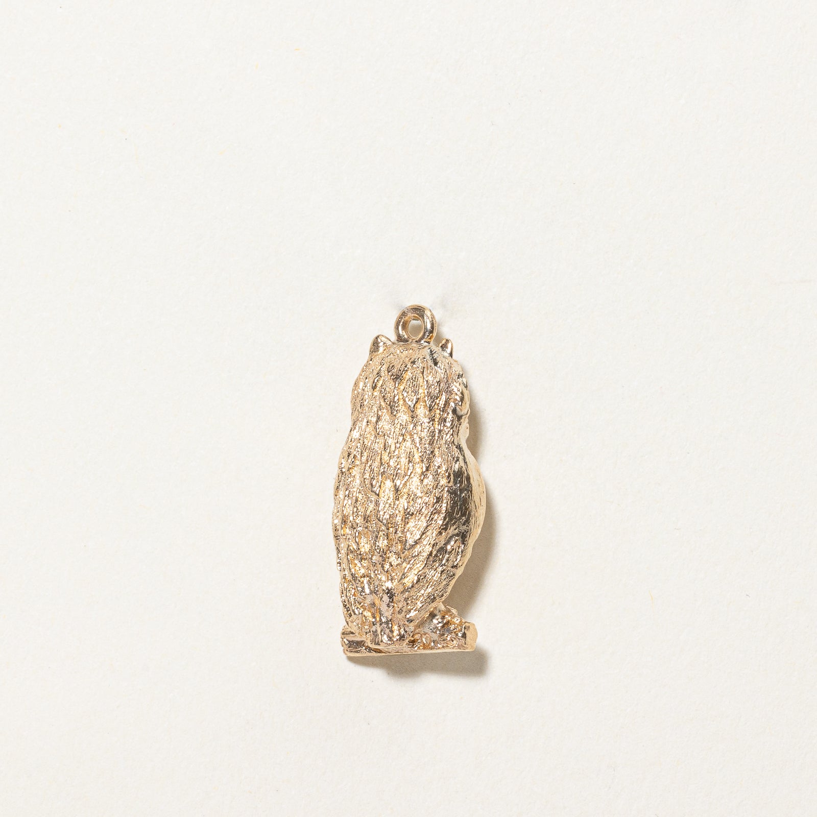 10K Yellow Gold Owl Charm Pendant Necklace for Women - Elegant Animal Jewelry Gift for Birthday, Anniversary & Everyday Wear