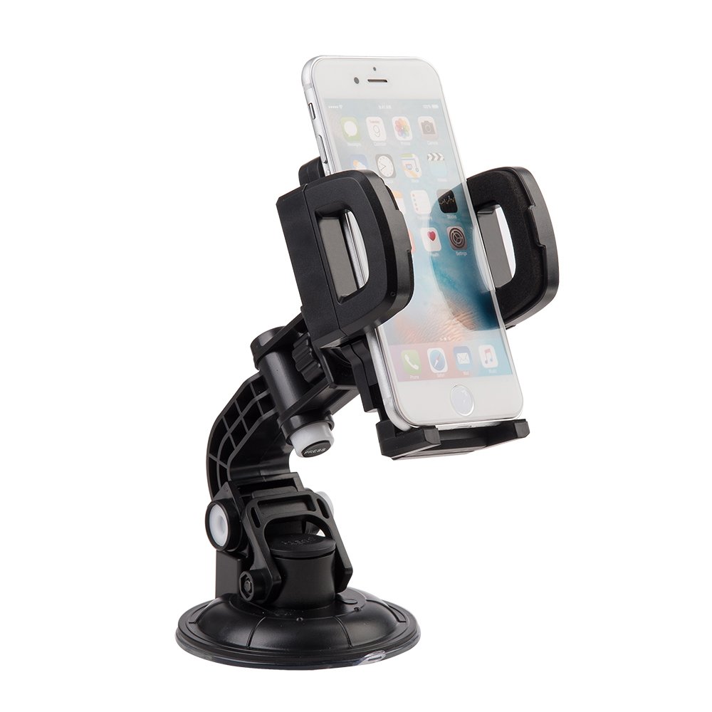 Universal Car Phone Mount Holder for iPhone 12/12 Pro/12 Pro Max/12 Mini - Dashboard & Windshield Compatible - Hands-Free Driving, GPS Navigation & Safe Commuting
