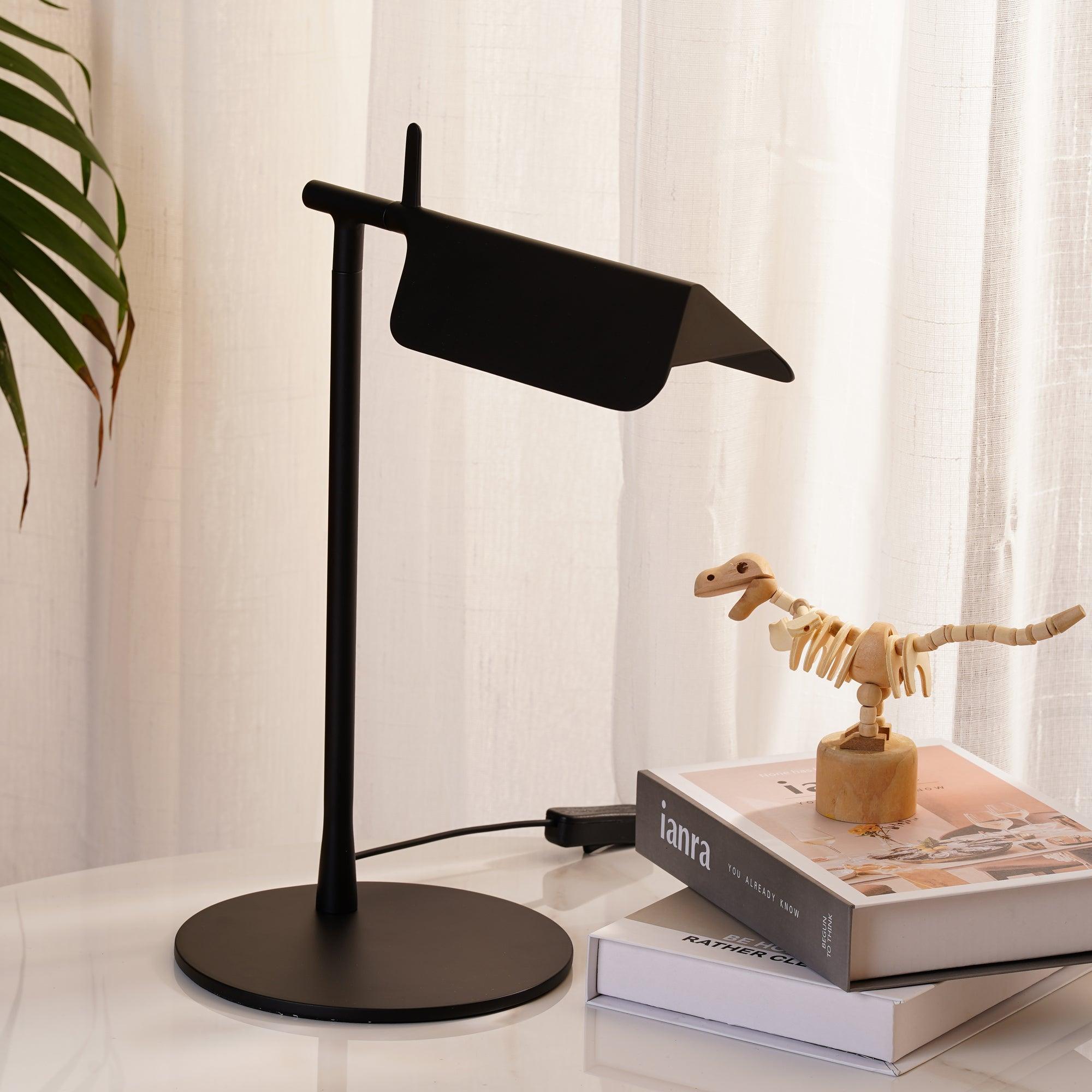 Pivot Ease Adjustable LED Table Lamp with USB Port - Modern Desk Light for Home Office, Bedroom & Study Room - Perfect for Reading, Working & Nightstand Use