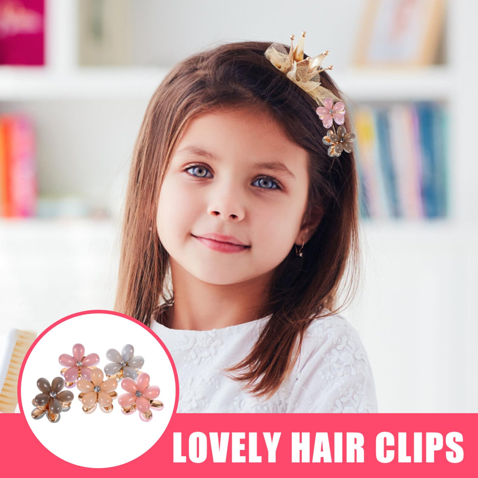 20pcs Flower Hair Clips for Little Girls - Small Hairpins & Mini Hair Accessories for Kids - Perfect for School, Parties & Daily Styling
