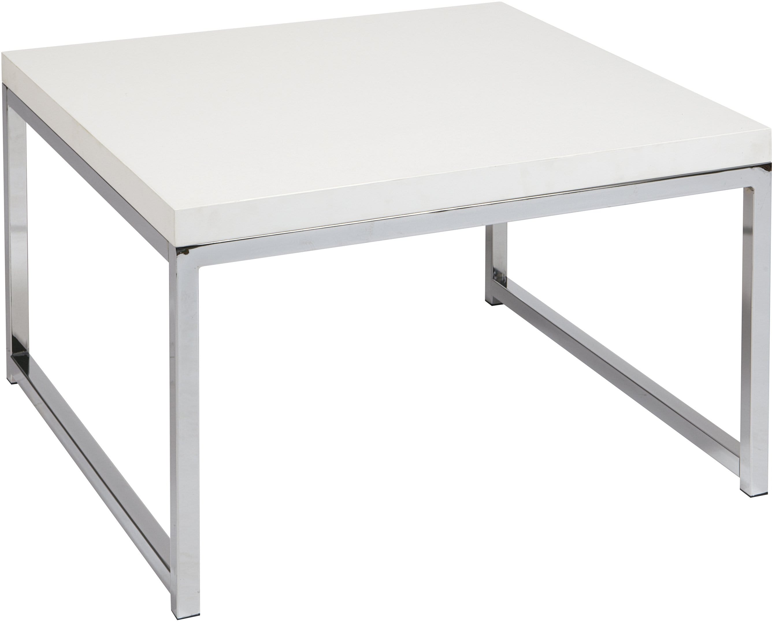 White Melamine / Chrome Finish