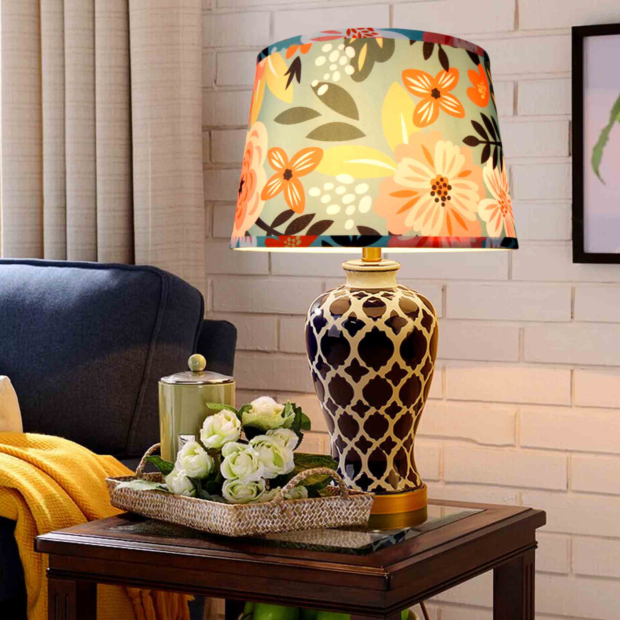 Empire Style Round Lamp Shade 10x12x8 Inches - Set of 2, Limited Edition Home Decor by Carro Collection | Perfect for Bedroom, Living Room & Dining Room Lighting