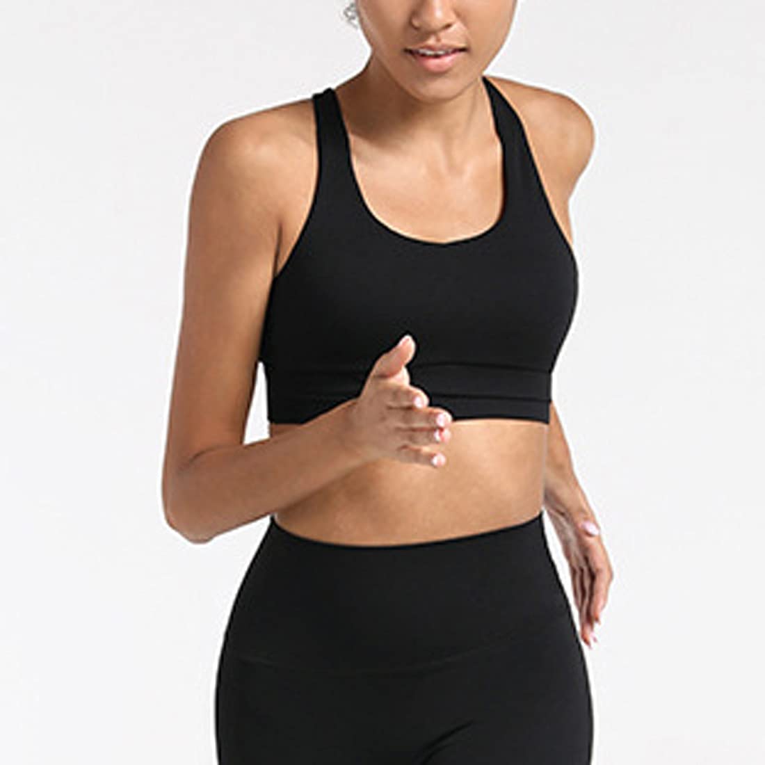 Lukitty Women's Sports Bra - Criss Cross Bandage Workout Top for Running, Yoga & Fitness - Breathable & Supportive Activewear for Gym & Daily Wear