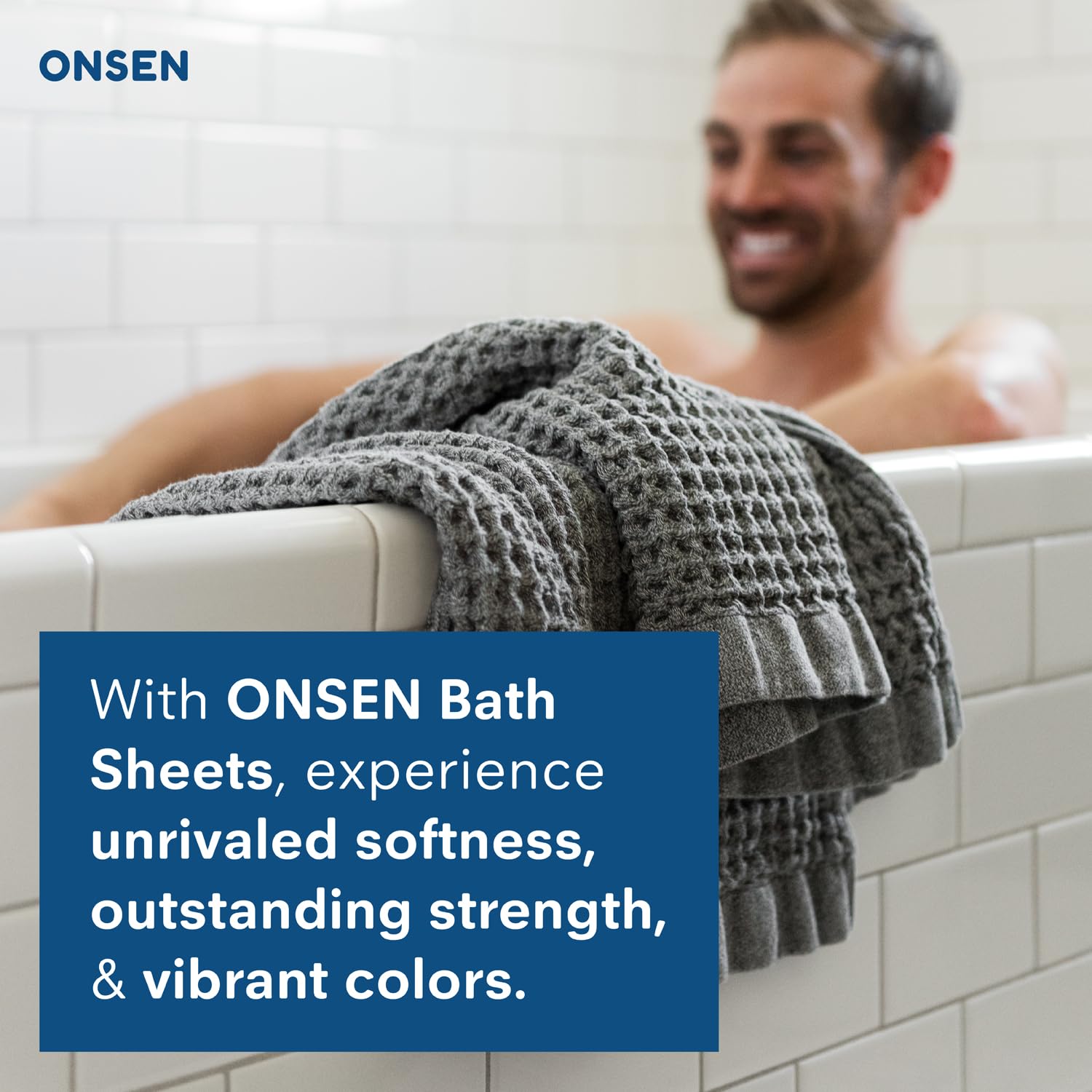 Premium ONSEN® Bath Sheet - 100% Supima Cotton, Ultra Soft & Lightweight, Cinder Grey - Perfect for Spa, Luxury Bath & Hotel Style Bathroom Experience