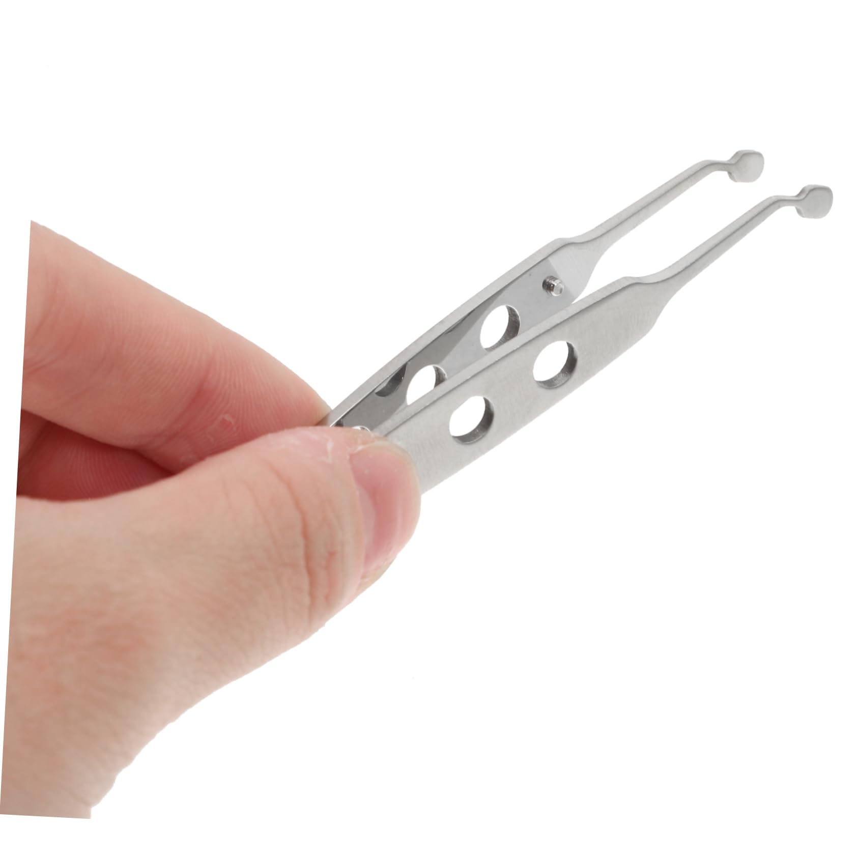 Meibomian Round Tip Tweezers - Stainless Steel Eyelid Massage Tool for Meibomian Gland Expression - Professional Lash Tweezers for Men & Women - Perfect for Eyelid Hygiene & Stye Treatment