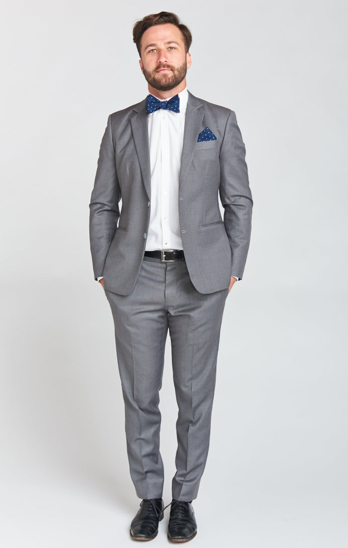 Stylish Josh Bow Tie in Rich Navy Dot Pattern - Perfect for Weddings, Parties & Formal Events