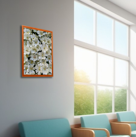 20x28 Inch Wooden Poster Frame - Wall Mounted Swing Frame for Art, Photos, and Posters - Perfect for Home, Office, and Gallery Displays
