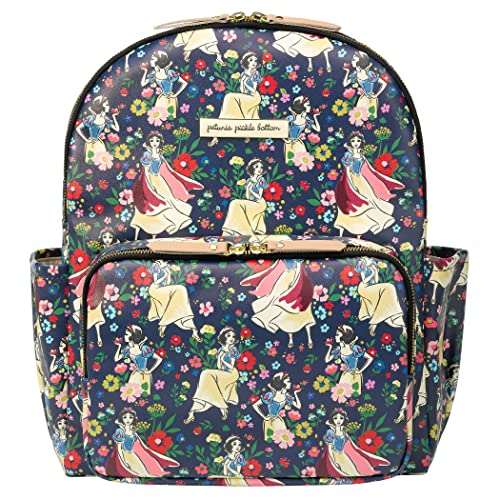 Petunia Pickle Bottom District Backpack - Stylish & Spacious Baby Diaper Bag for Modern Parents | Waterproof Baby Backpack with Multiple Pockets | Perfect for Daycare, Travel & Disney Theme Parks (Snow White's Enchanted Forest Design)