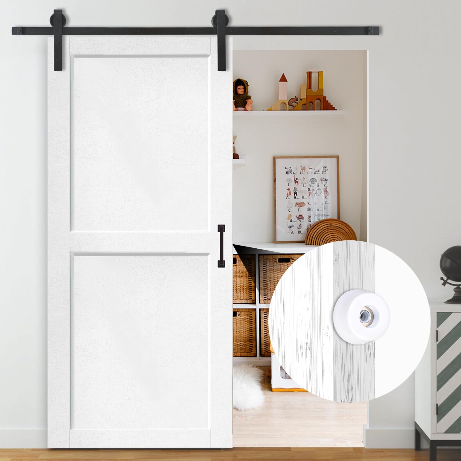 Sliding Pocket Door Hardware Kit - Top Hanger Rollers for 1-3/8