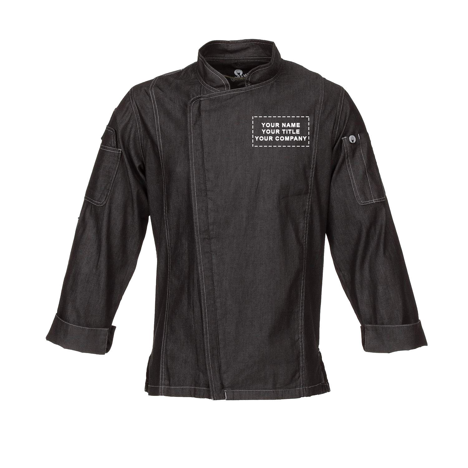 Chef Works Customized Men's Gramercy Denim Chef Coat - Professional Kitchen Apparel for Cooking, Baking & Culinary Arts
