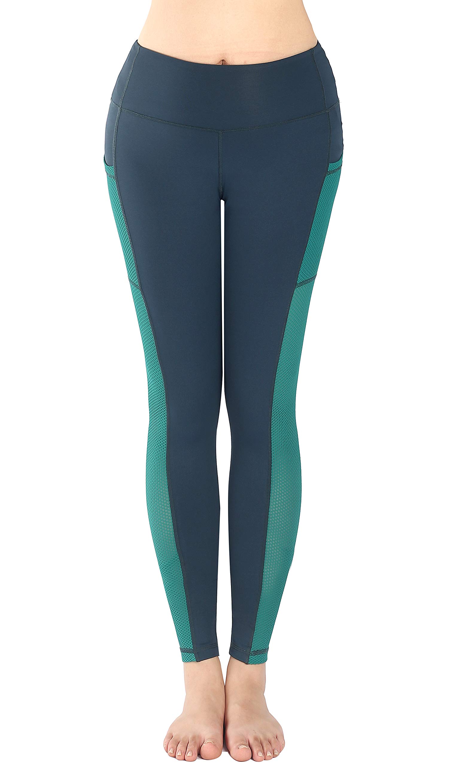 Women's High-Waisted Yoga Pants with Side Pockets - Breathable Workout Leggings for Running, Gym & Lounge - Plus Size Activewear for Women