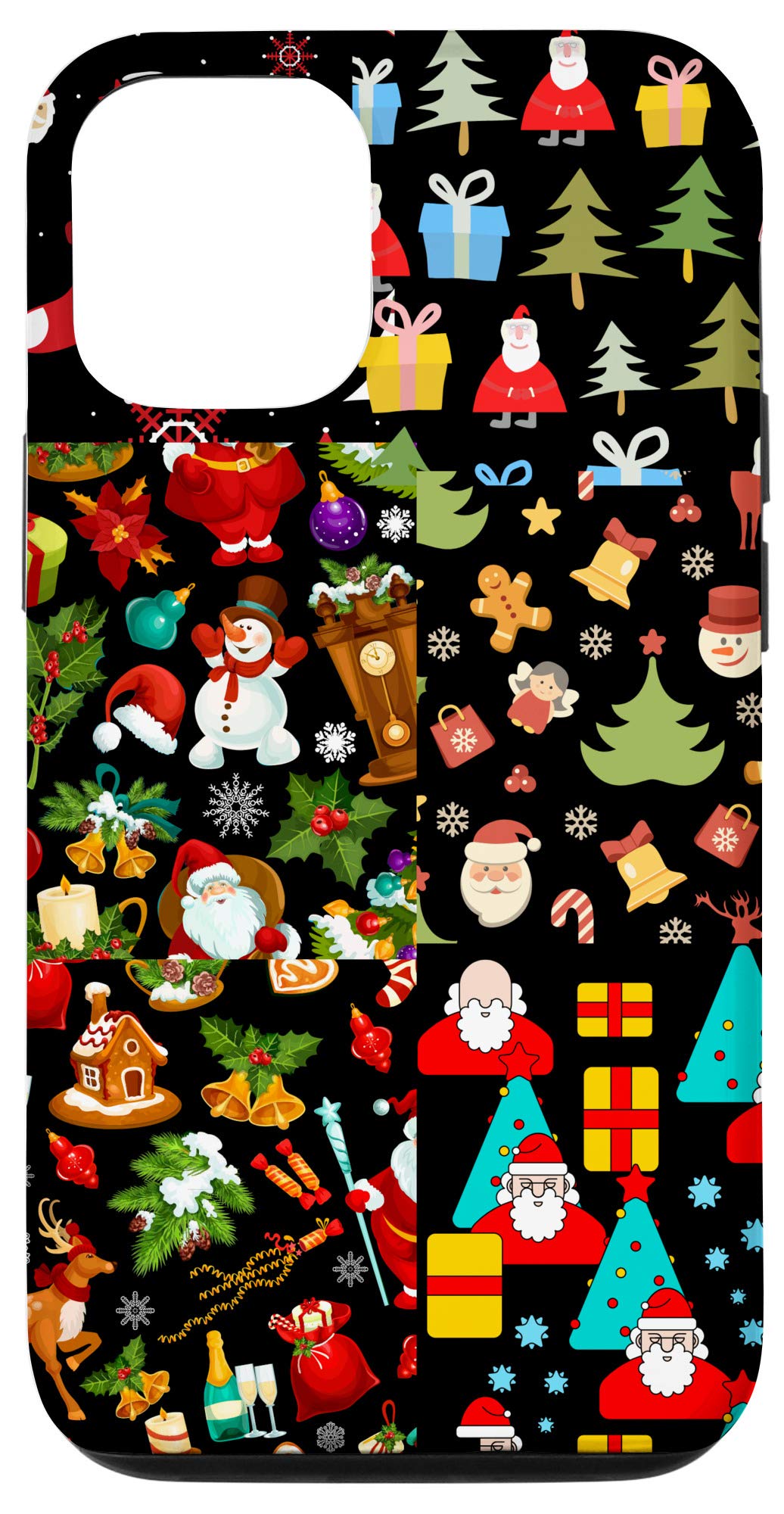 iPhone 12/12 Pro Christmas Santa Snowman Tree Ornament Case - Holiday Gift for iPhone 12 & 12 Pro - Perfect for Christmas Decorations & Festive Phone Protection