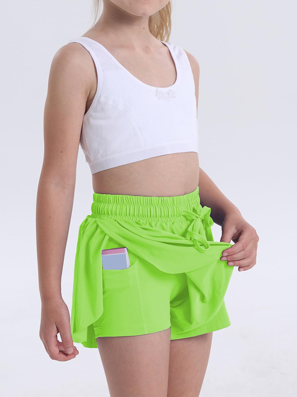 Girls' Athletic Running Shorts - Breathable Flowy Biker Shorts for Youth & Teens | Perfect for Sports, Workouts & Casual Wear
