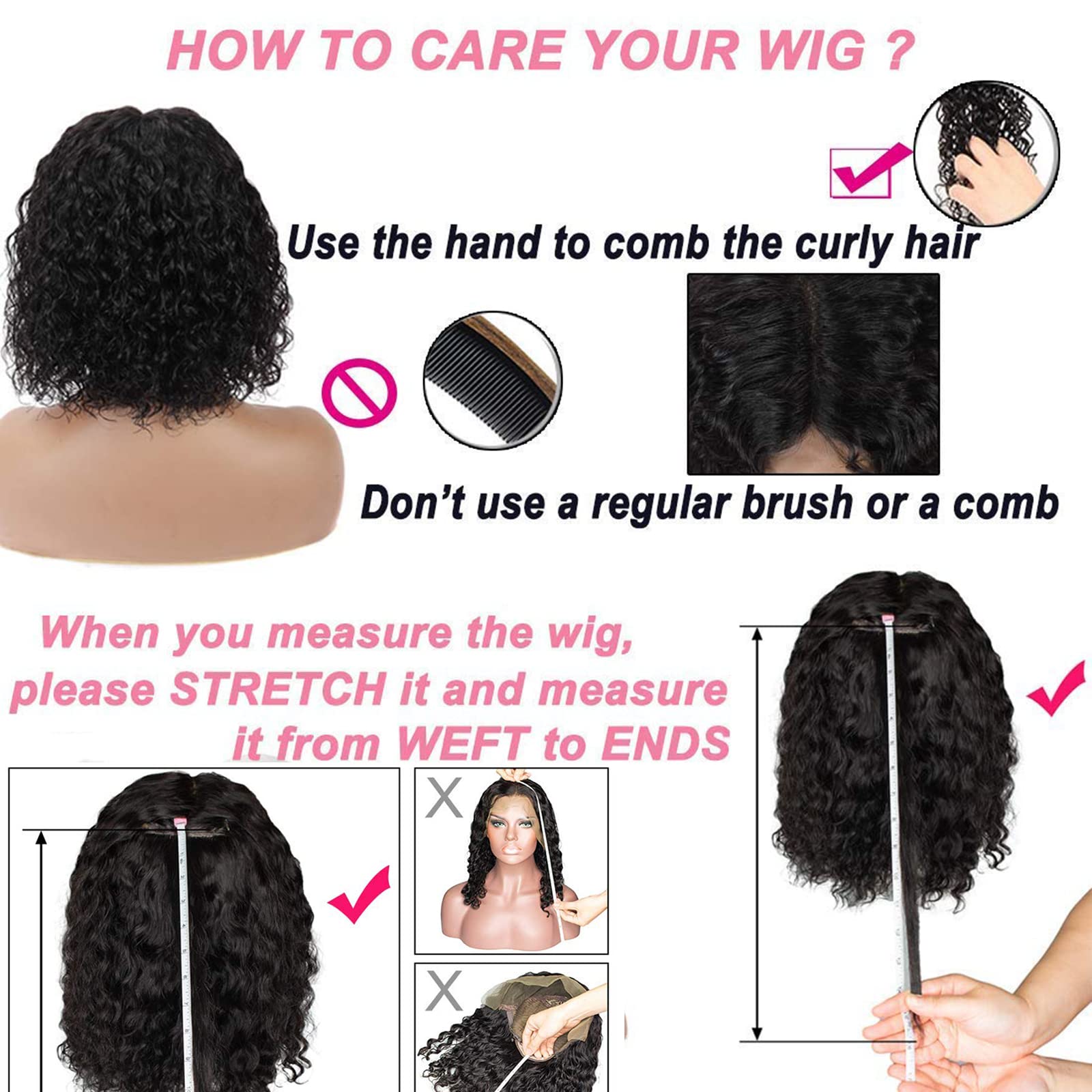 ISEE Short Curly Bob Wigs 10 Inch - 100% Human Hair Lace Front Wig with 4x4 Closure - Kinky Curly Virgin Hair 150% Density Natural Black Color for African American Women - Perfect for Daily Wear, Cosplay & Special Occasions