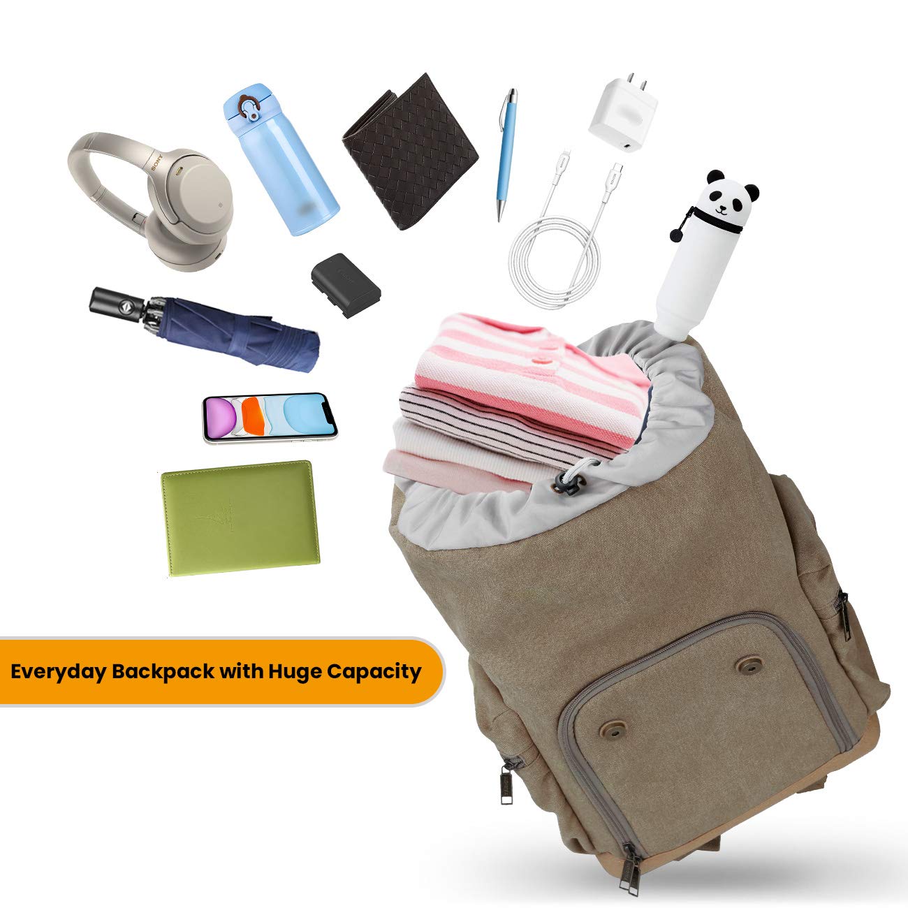 Vintage DSLR Camera Backpack with Laptop Compartment - Waterproof Photography Bag for Travel & Outdoor Shooting