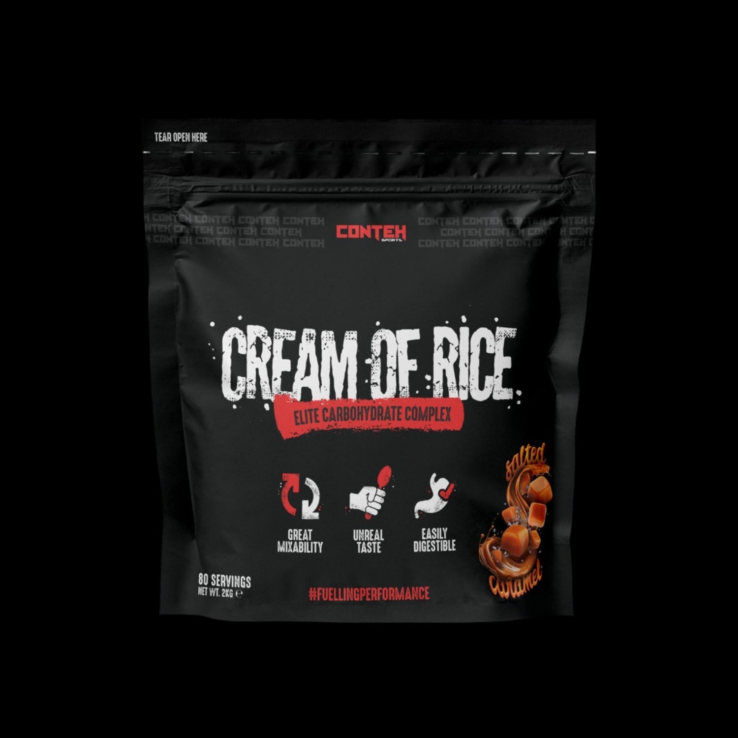 Conteh Sports Cream of Rice - 2kg (4.4 lbs) Gluten-Free Instant Rice Cereal for Athletes & Fitness - Perfect for Pre-Workout, Post-Workout & Breakfast