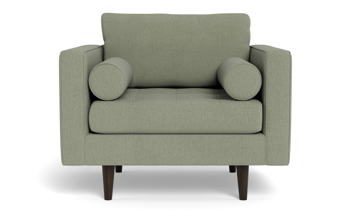 Ladybird 42 Arm Chair - Modern Accent Chair for Living Room, Bedroom & Office - Comfortable Upholstered Lounge Chair with Wooden Legs