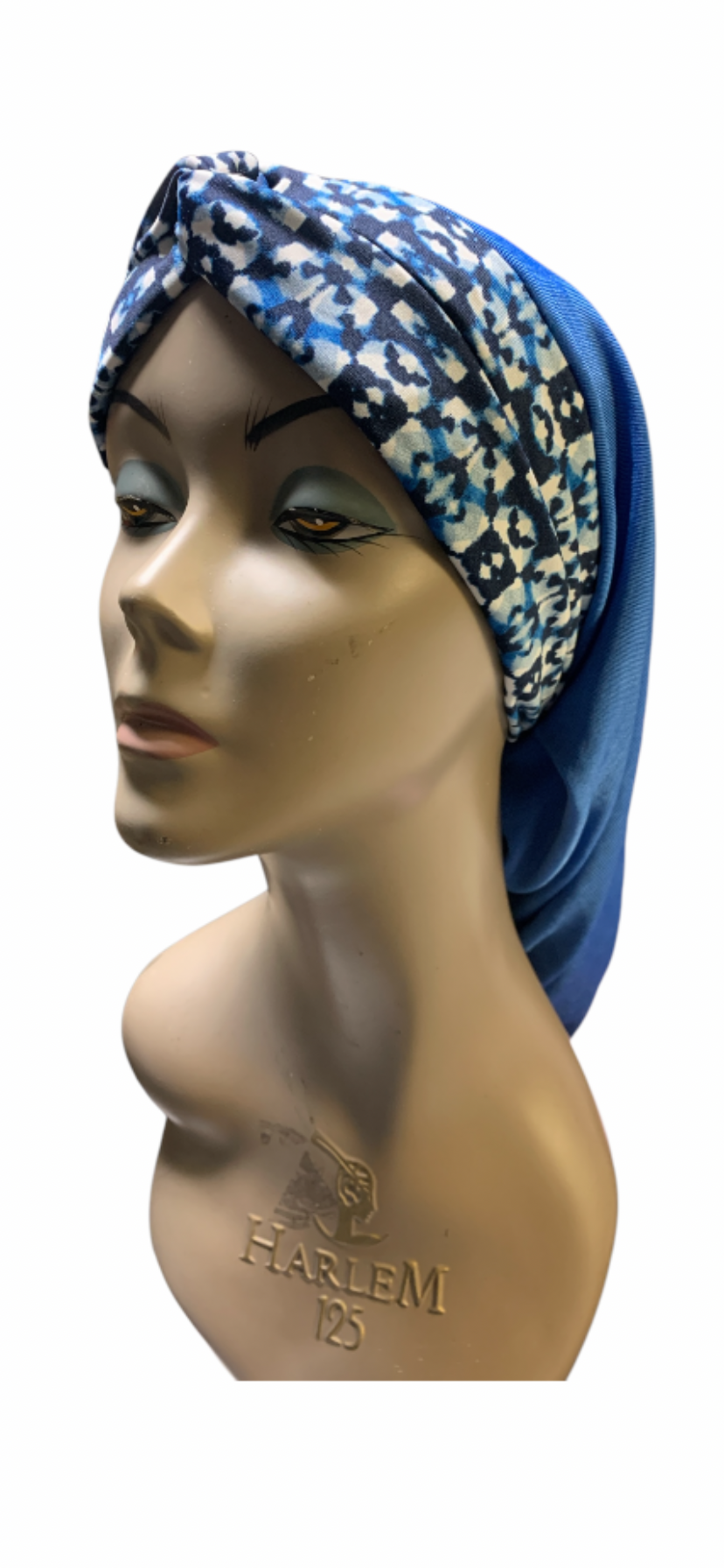 Blue Classic Snood Headband - Stylish Women's Hair Accessory for Winter & Fall | Colorful Turban Scarf for Women | Perfect for Outdoor Activities, Travel & Fashion