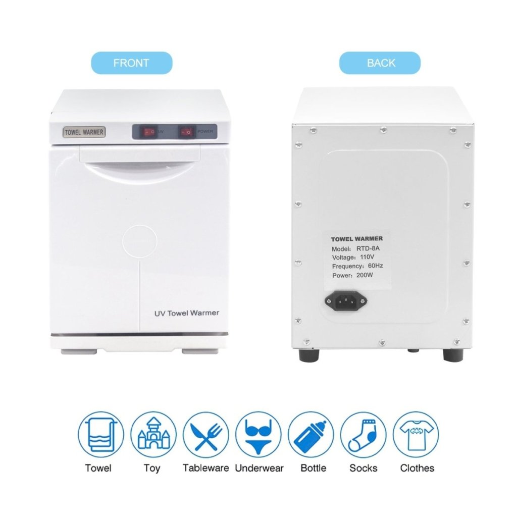 8L Mini Hot Towel Warmer with UV Sterilizer - TW202 | Fast Heating Towel Warmer for Spa, Salon & Home Use | Compact & Hygienic Solution for Warm Towels
