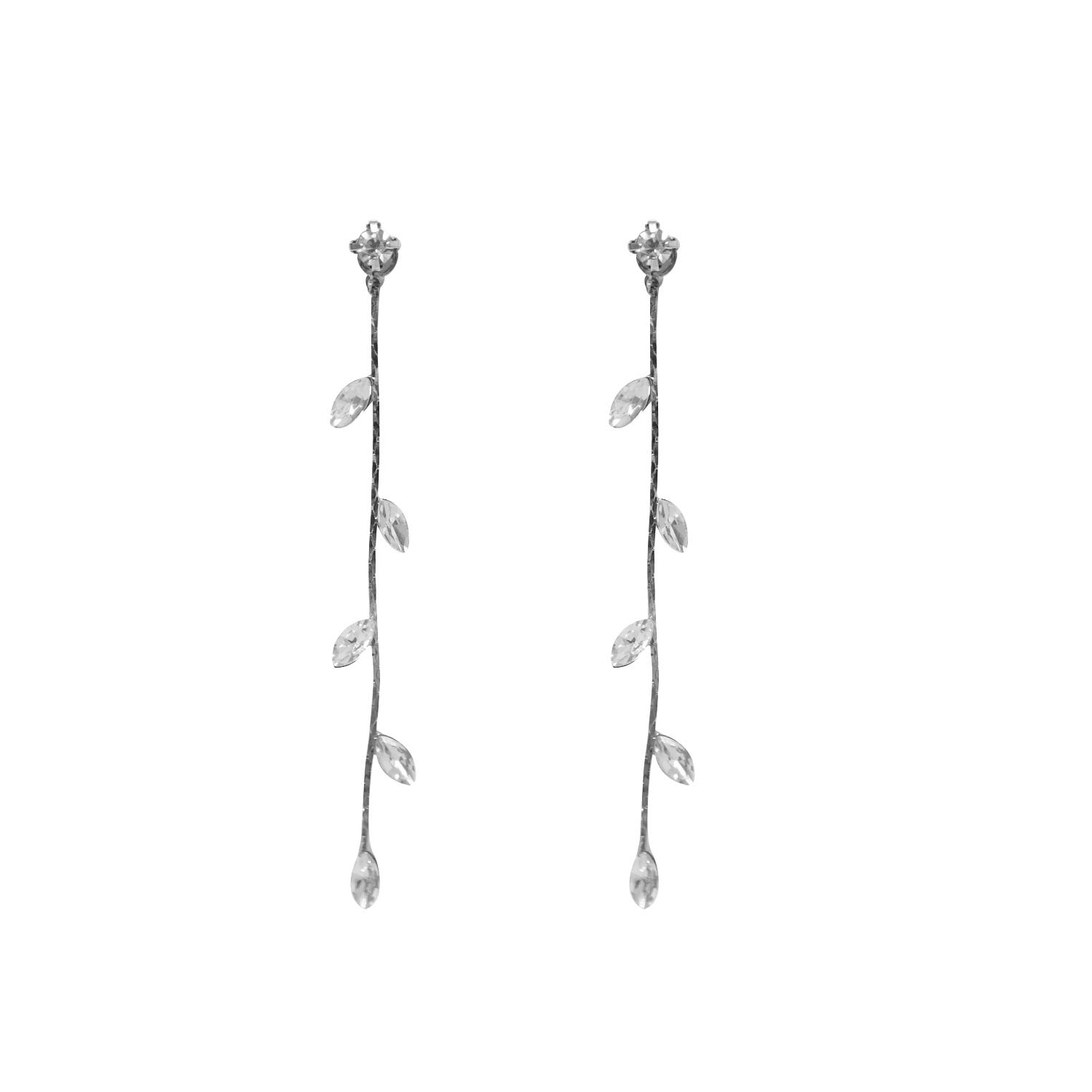 Honbay 1 Pair Fashion Long Tassel Earrings - Bling Bling Sparkly Rhinestone Crystal Dangle Drop Earrings for Women & Girls | Perfect for Parties, Weddings & Date Nights