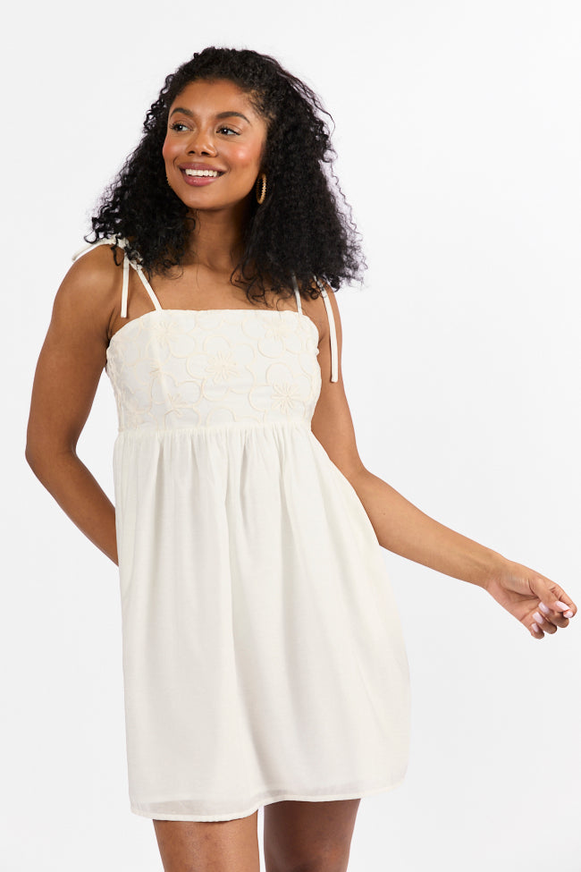 Blooming Confidence Ivory Embroidered Floral Dress - Elegant Women's Summer Maxi Dress for Weddings, Parties & Special Occasions
