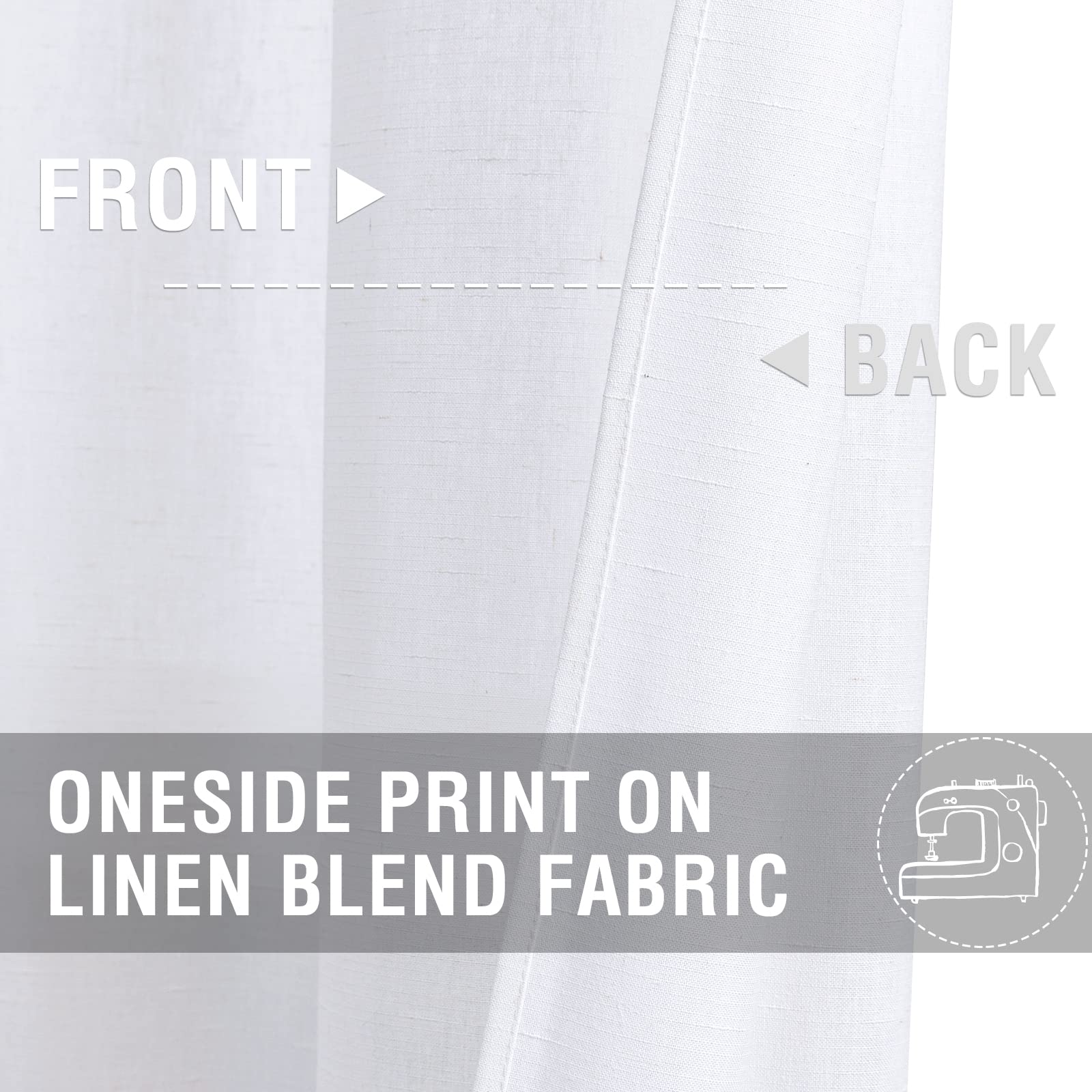 Jinchan Linen Kitchen Curtains 24 Inch - Farmhouse Cafe Tier Drapes for Small Windows, Bathroom, Laundry Room & RV - Light Filtering Rustic Rod Pocket Panels in White - Perfect for Country Style Kitchens, Cozy Bathrooms & Mobile Homes