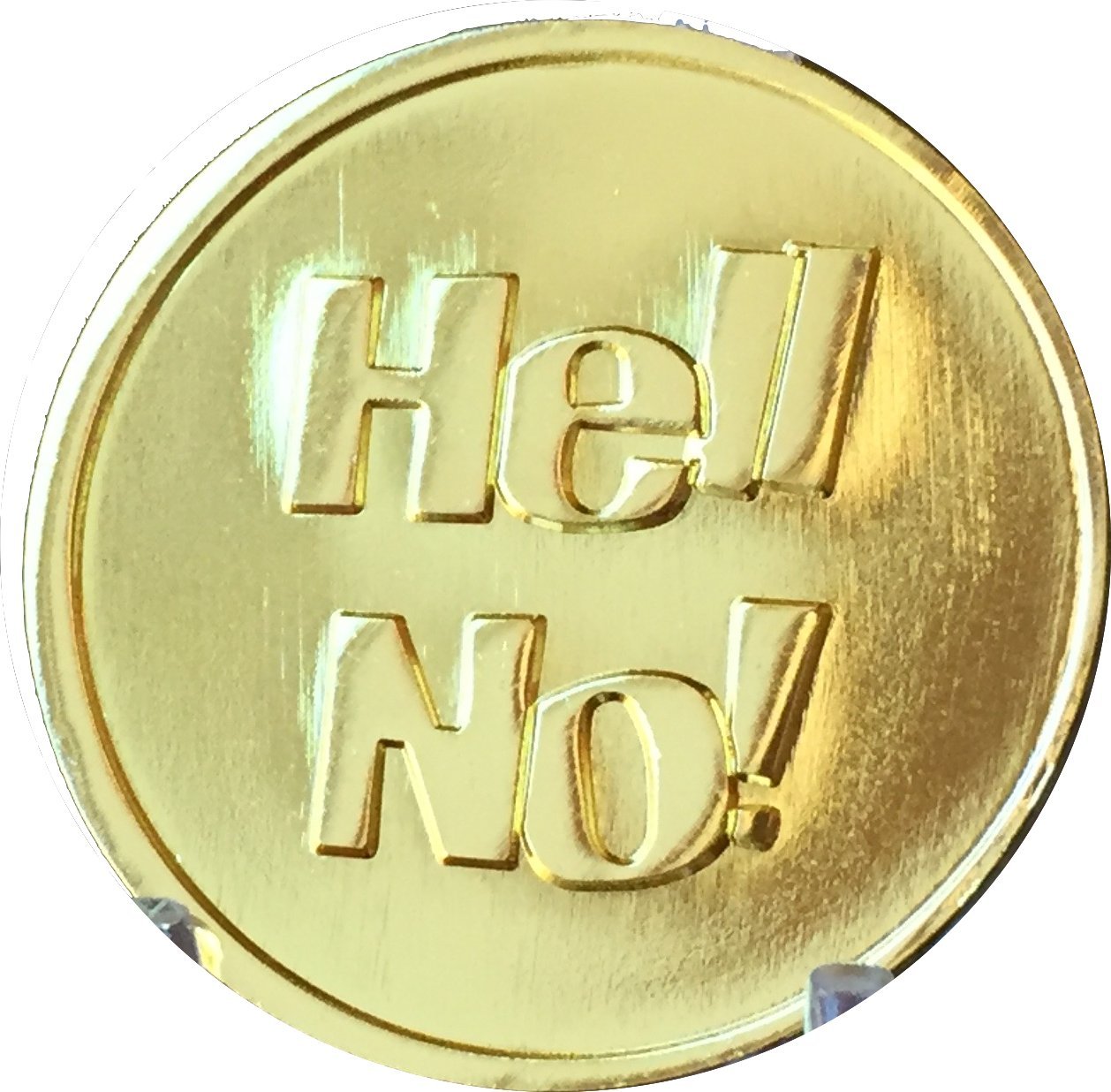 RecoveryChip Hell Yes - Hell No Gold Decision Making Flip Coin - Fun Medallion for Games, Parties & Important Life Choices