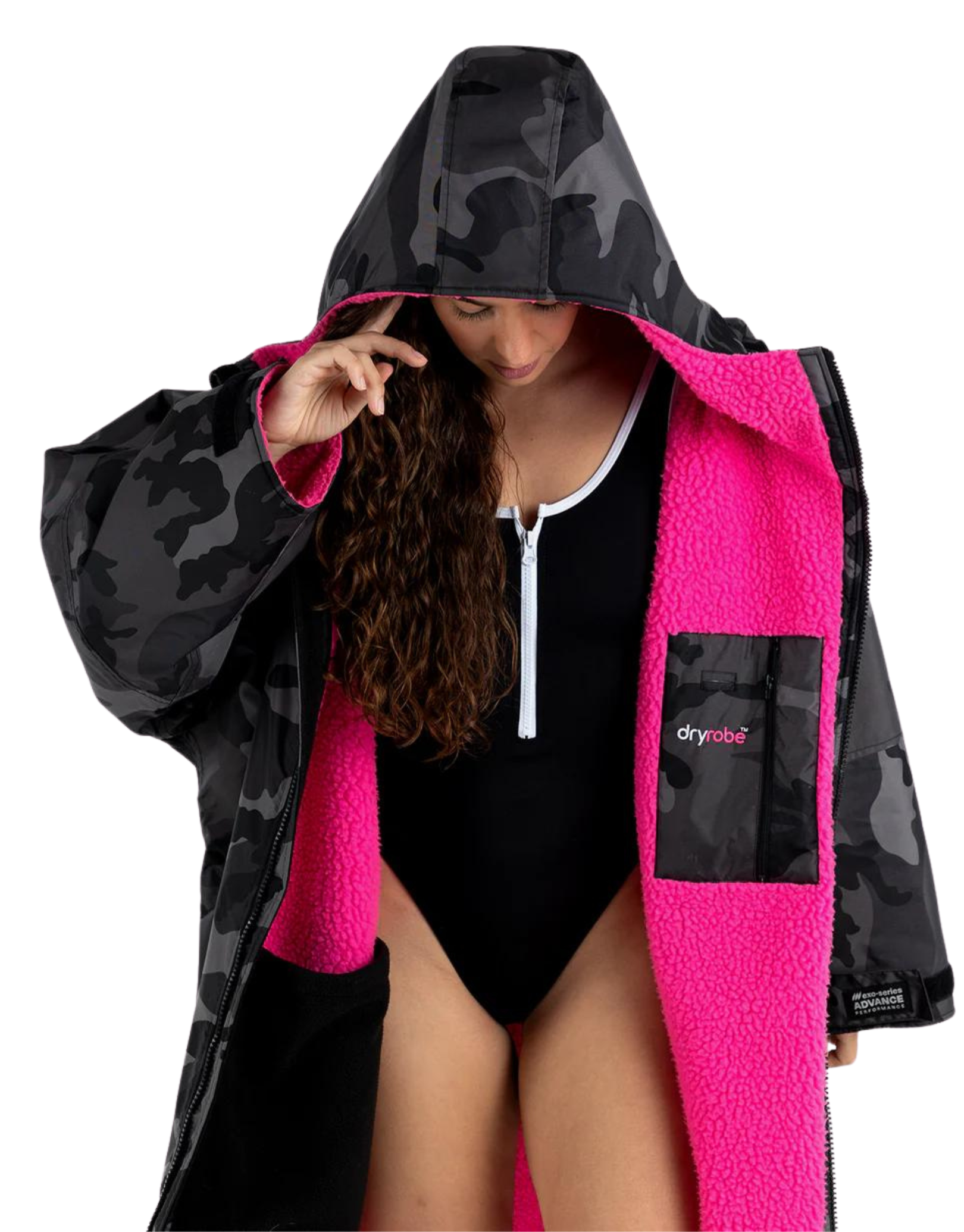 Premium Long Sleeve Adult Bathrobe - Soft & Cozy Black Camo Pink Robe for Men & Women | Perfect for Spa, Lounge & Cold Weather Relaxation