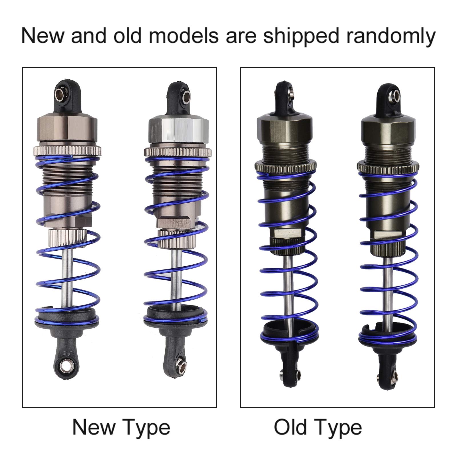 Dilwe 1 Pair Metal Shock Absorbers for 1/10 RC Car (105mm) - Heavy Duty Suspension Upgrade Parts for RC Trucks, Crawlers & Off-Road Vehicles - Perfect for Bashing, Racing & Trail Adventures