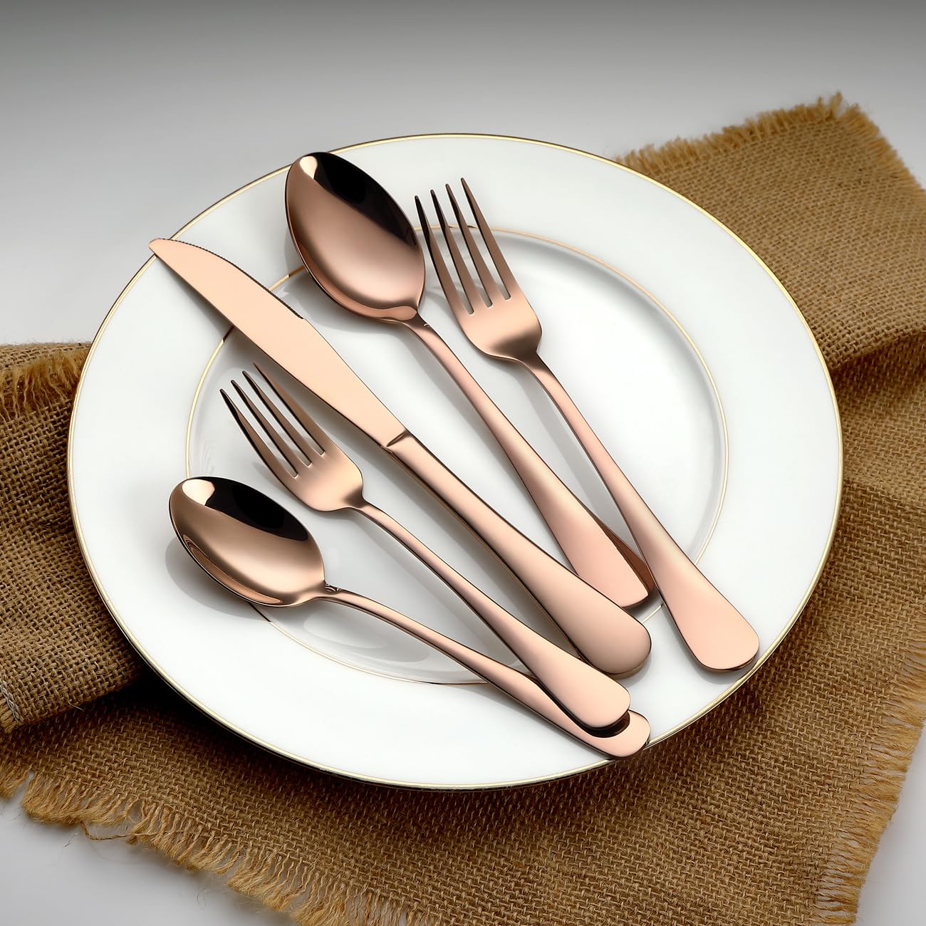 8-Piece Rose Gold Teaspoons Set - Stainless Steel Dessert & Coffee Spoons with Mirror Finish - Dishwasher Safe, 6.7 Inches - Perfect for Tea Parties, Coffee Bars & Elegant Dining