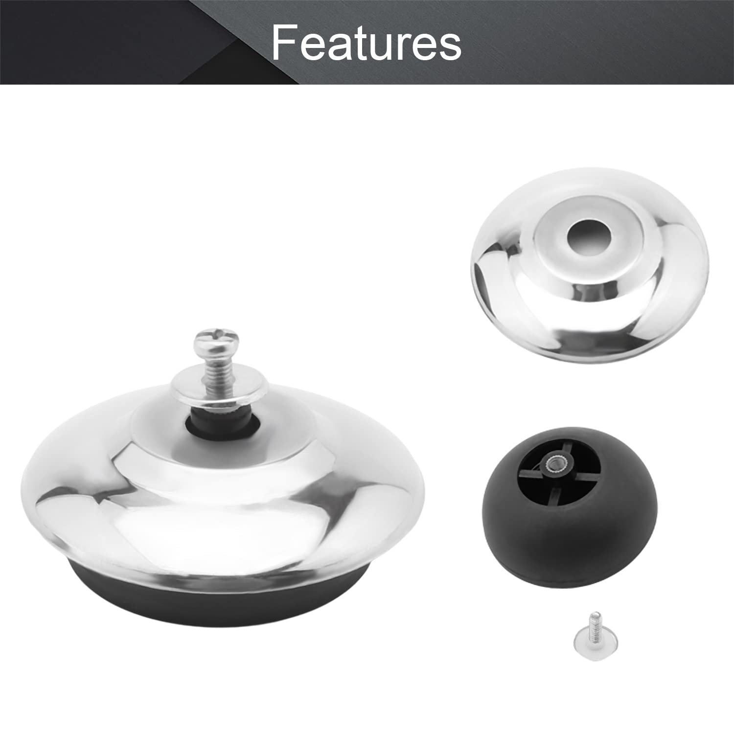 MroMax Universal Pot Lid Cover Knob Handle - 5Pcs Black Frosted Replacement Knob for Kitchen Cookware - Perfect for Stovetop Cooking, Oven Use & Pressure Cooker Safety