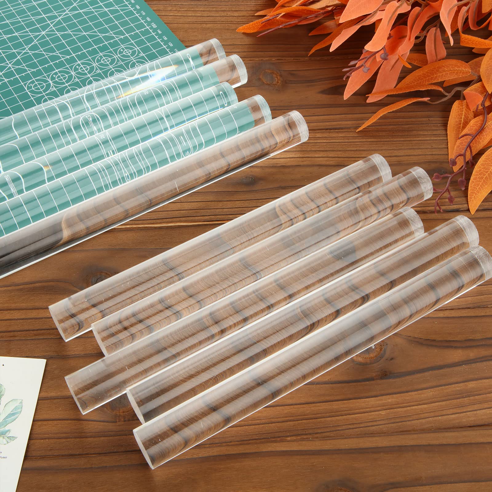 10 Pack Clear Acrylic Rods 10
