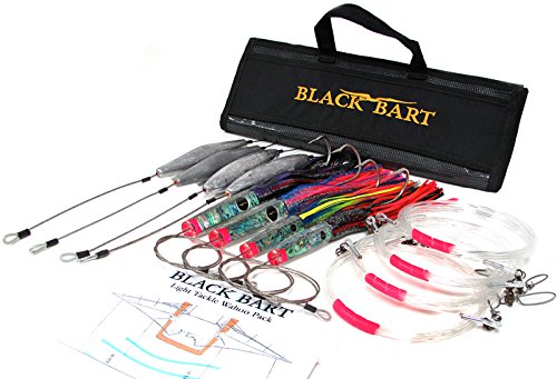 Black BART Wahoo Rigged Light Pack 30-50lb Fishing Tackle for Offshore Trolling