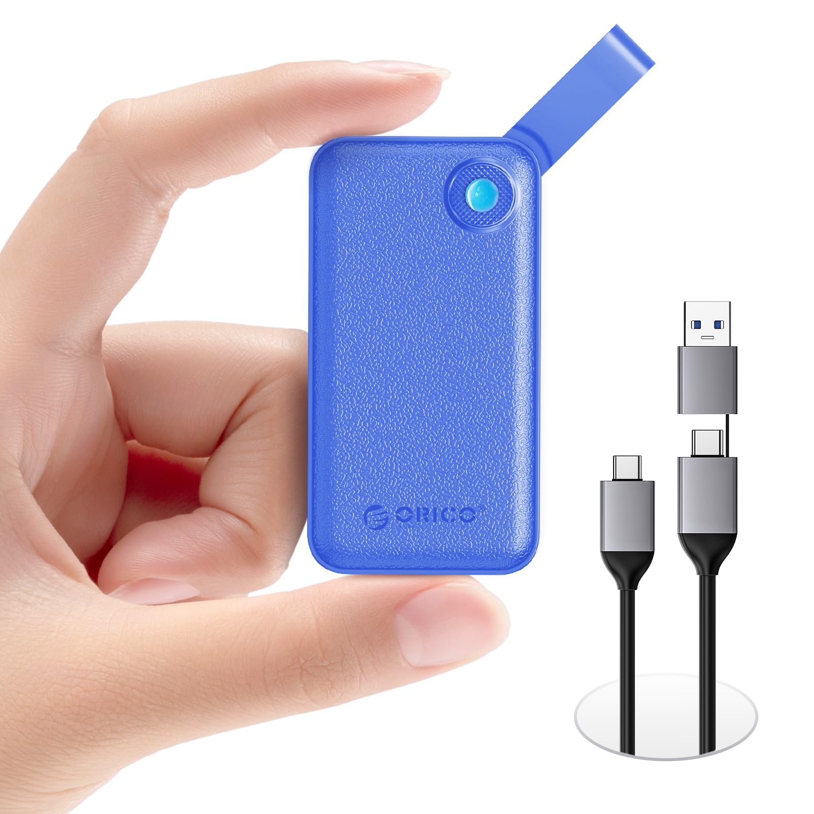 ORICO 1TB Portable SSD - Ultra-Fast 2000MB/s USB 3.2 Gen 2x2 External Solid State Drive, Compact & Lightweight with USB-C to C/A Cable - Perfect for Smartphones, Tablets, Laptops, Gaming & 4K Video Editing