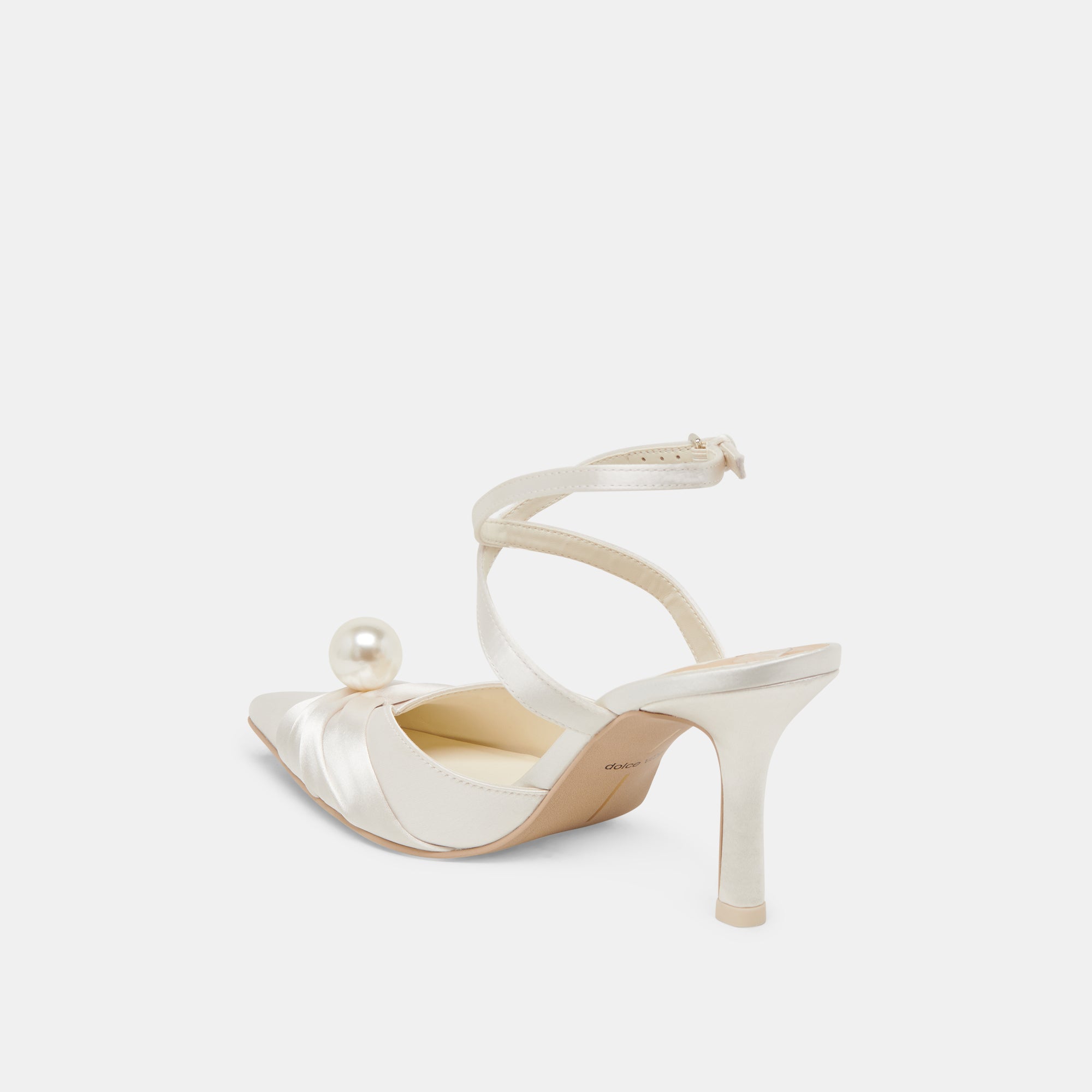 KAYSEY Women's Vanilla Satin High Heels - Elegant Pointed Toe Pumps for Weddings, Parties & Evening Events