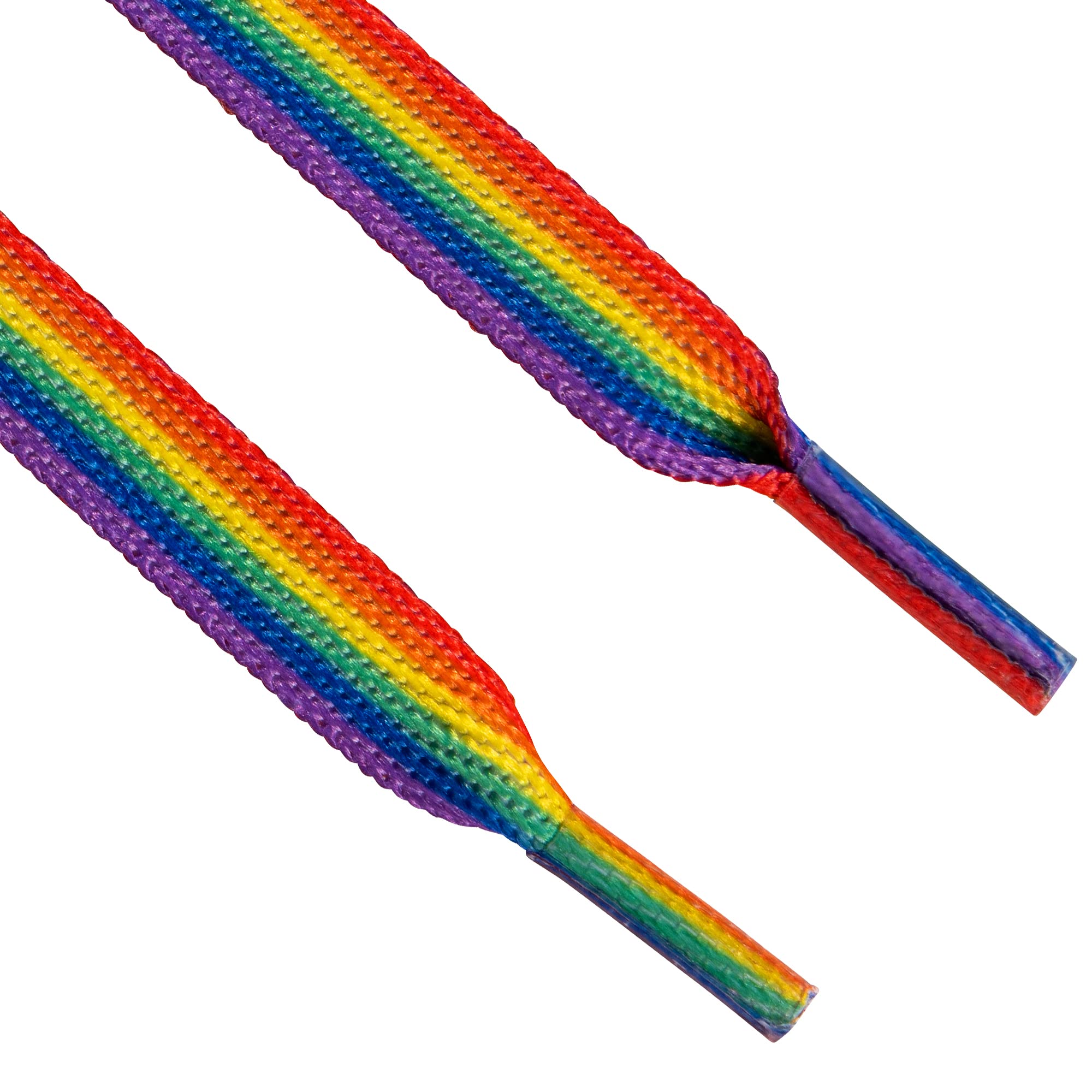 Rainbow Striped Shoelaces for Sneakers, Boots & Shoes - LGBTQ Pride Accessories for Everyday Wear, Pride Parades & LGBTQ Events