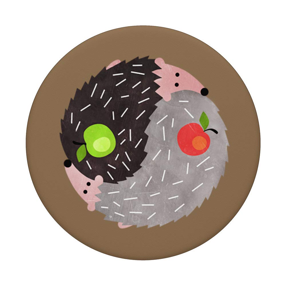 Yin Yang Hedgehog Cute Funny Phone Grip & Stand - Perfect Gift for Nature Lovers - Ideal for Phones, Tablets, and Outdoor Adventures