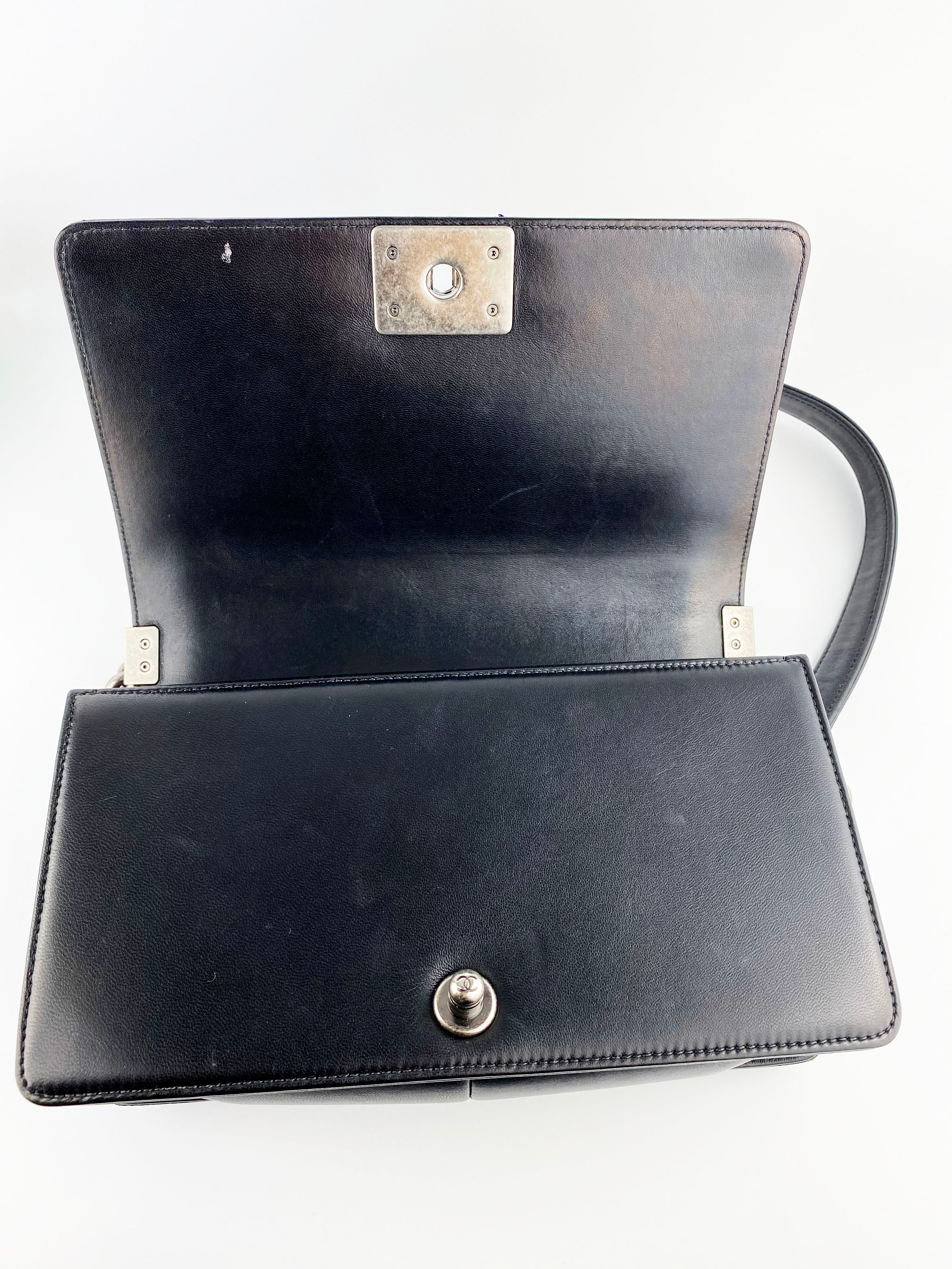 Chanel Boy Lambskin Leather Handbag Black - Luxury Designer Crossbody Bag for Women | Perfect for Evening Events, Parties & Special Occasions