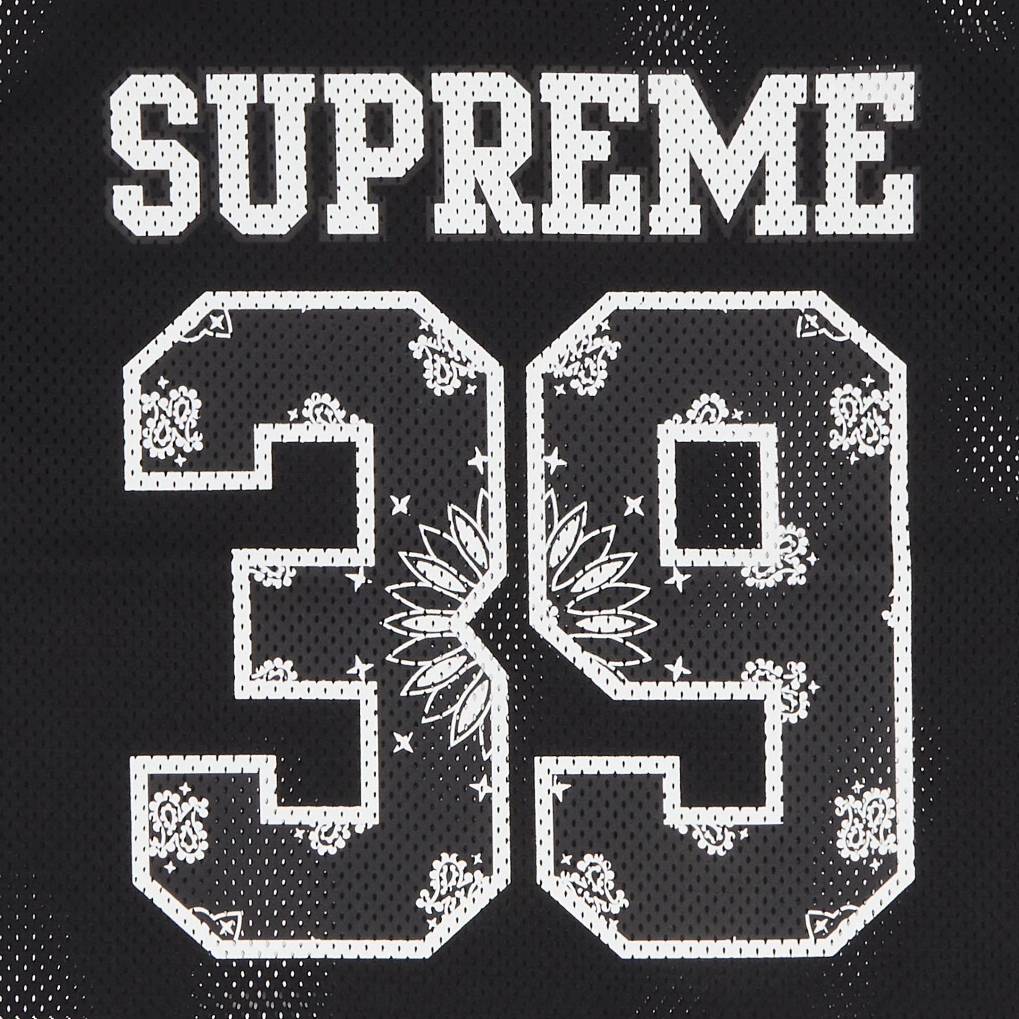 Supreme Bandana Black Football Jersey - Men's Sports Jersey for Football Fans, Streetwear Fashion - Perfect for Game Day, Casual Wear & Urban Style