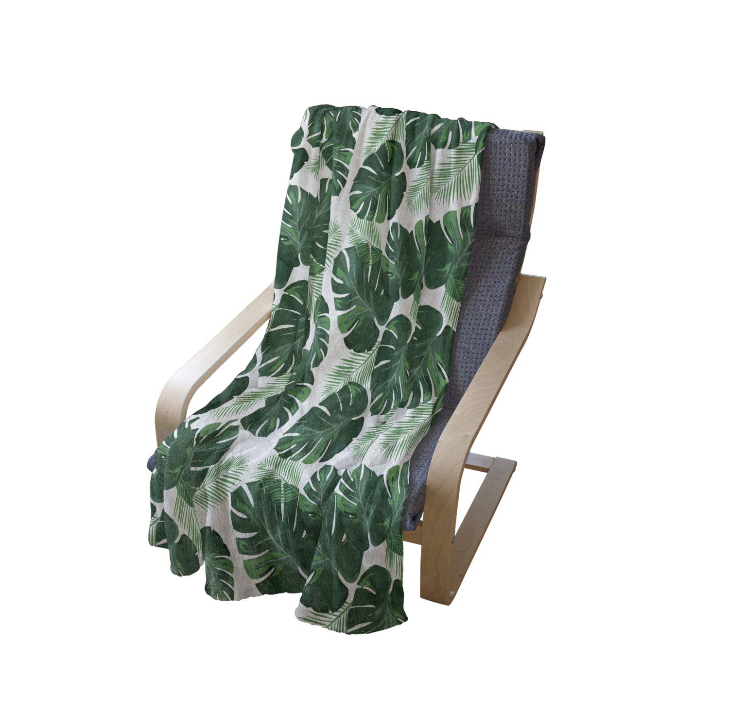Ambesonne Monstera Leaf Throw Blanket 50