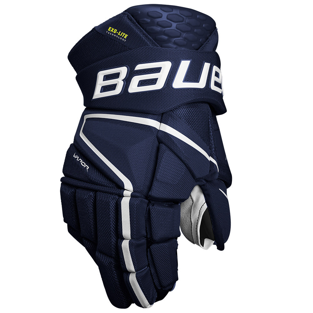 Bauer Vapor HyperLite Senior Ice Hockey Gloves - Lightweight Protective Gear for Hockey Players - Perfect for Games & Practice Sessions