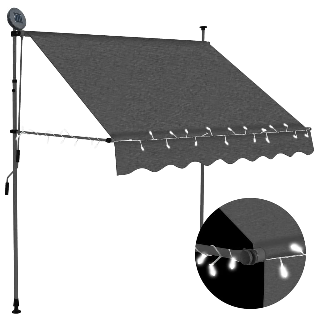 Manual Retractable Awning with LED - 78.7