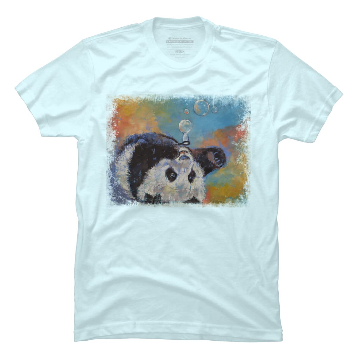 Design By Humans Men's Blowing Bubbles Graphic T-Shirt - Cool Casual Cotton Tee for Everyday Wear | Perfect for Streetwear, Outings & Gifts