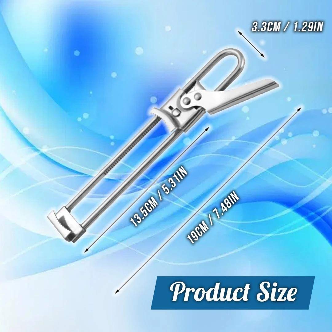 Juanandidy Adjustable Multifunctional Stainless Steel Can Opener - Easy-Open Kitchen Tool for Cans, Jars & Bottles - Perfect for Camping, Picnics & Emergency Preparedness